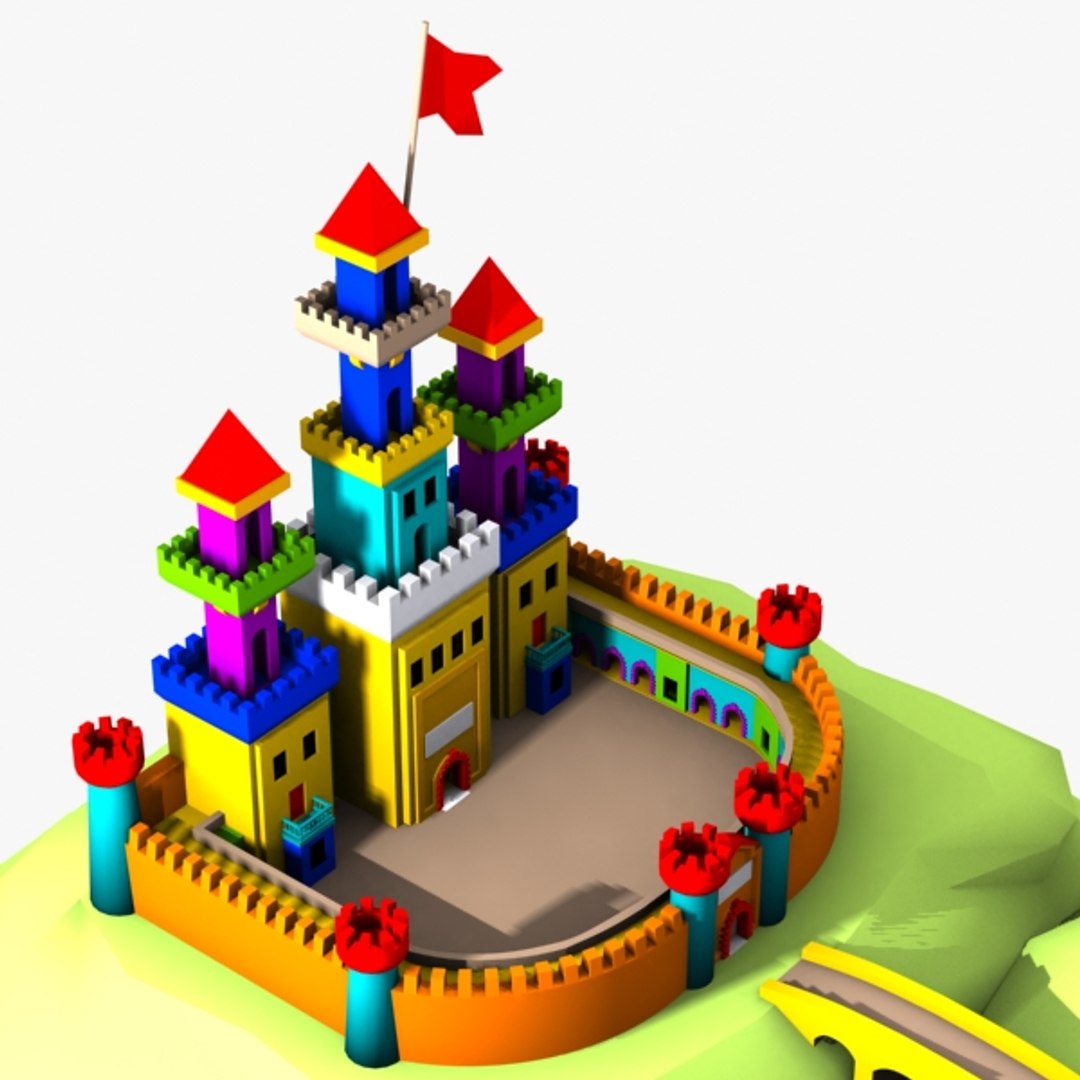 3d Cartoon Castle Model