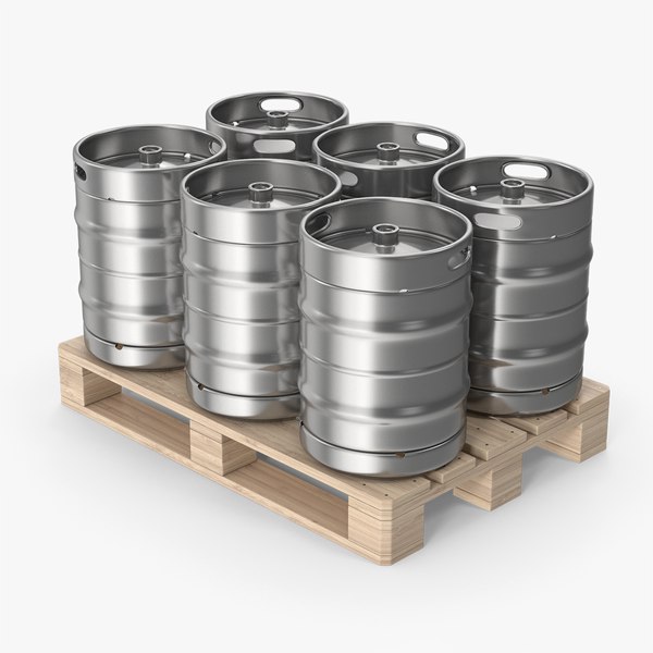 Pallets Of Beer Kegs 3D model