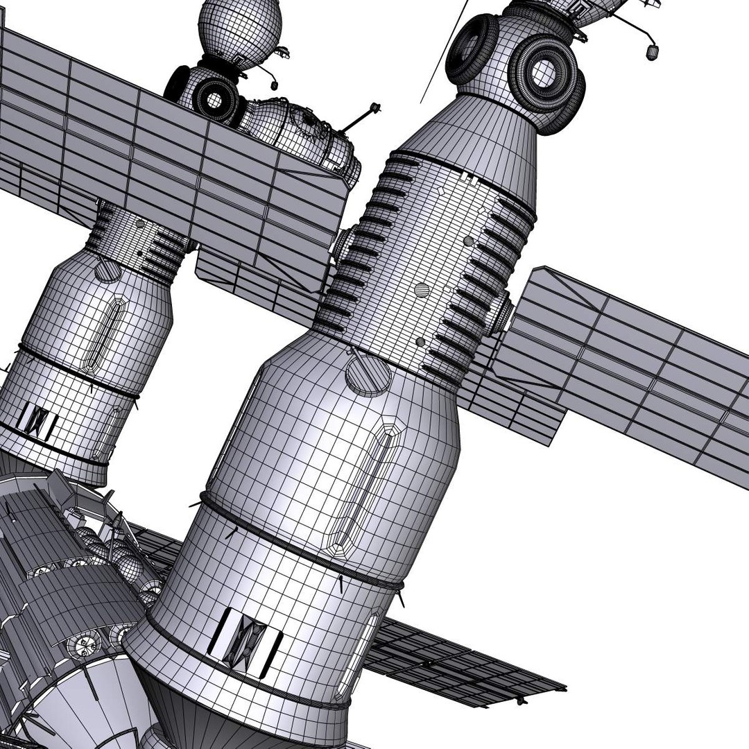 3d model international space station