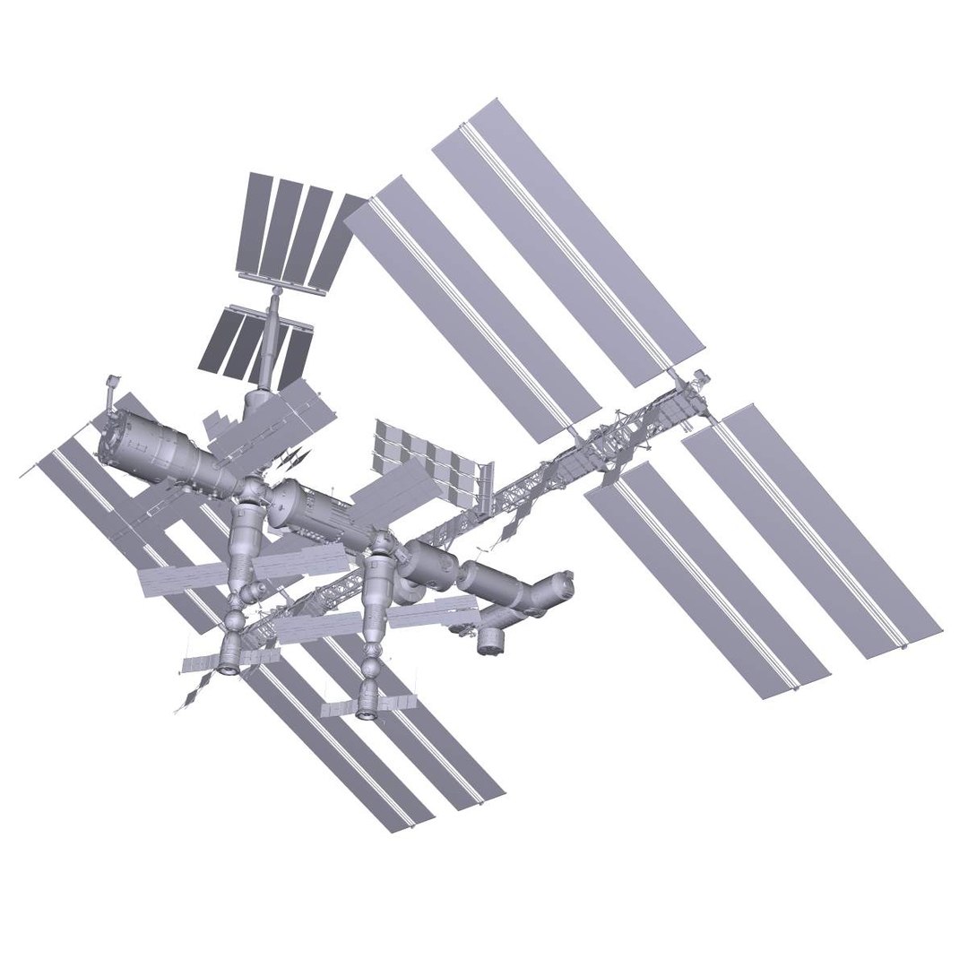 3d model international space station
