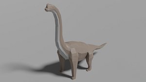 3D Low-poly Brachiosaurus