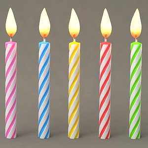 birthday candles 3D