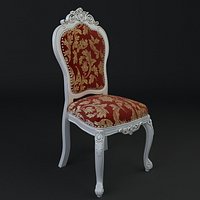 Chair ornate antique armless