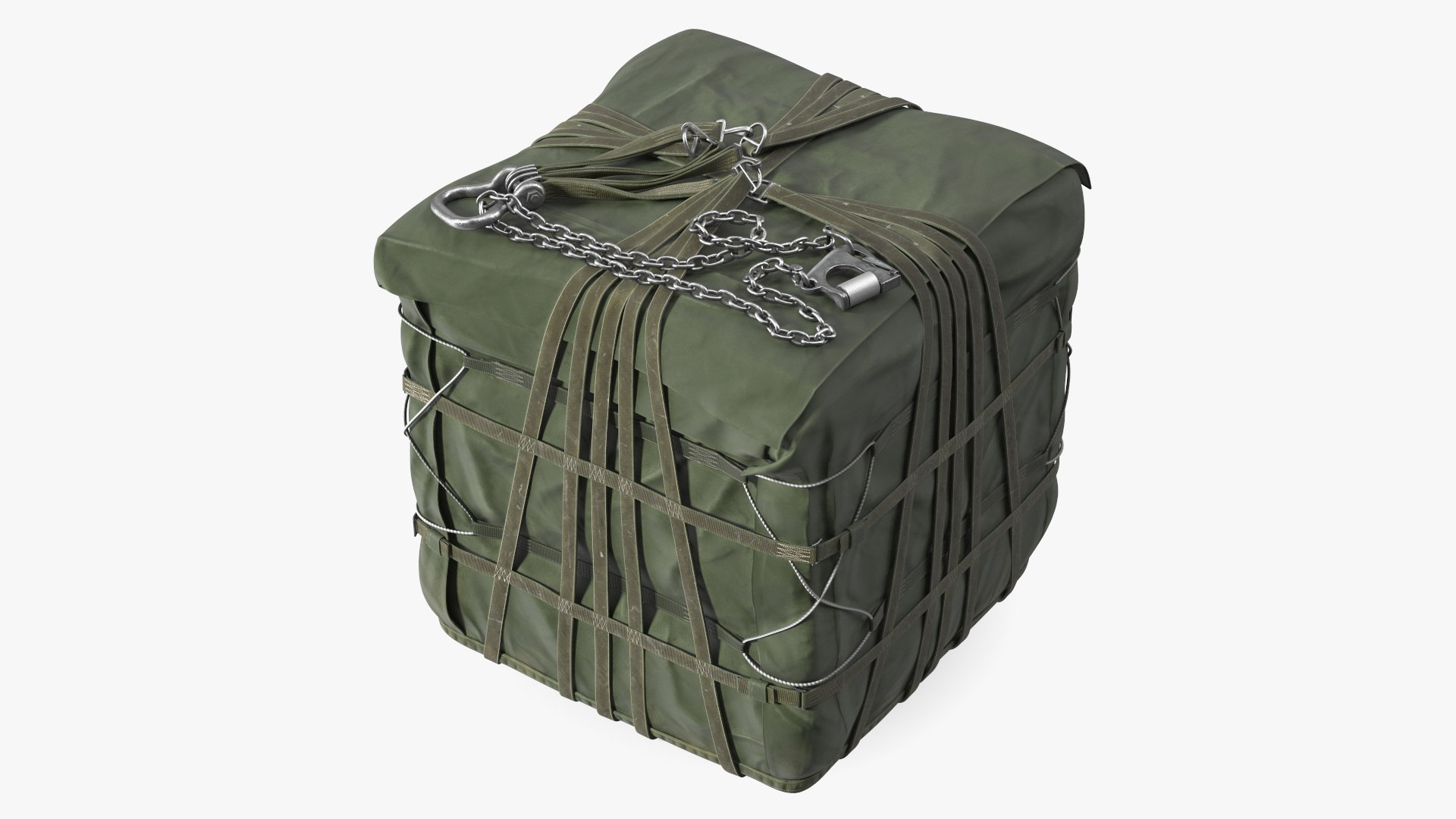Military Cargo Lifting Net Bag Standing 3D model preview