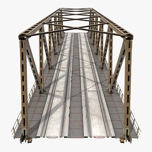 3D railway bridge span rail