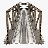 Railway Bridge Span 3D Model