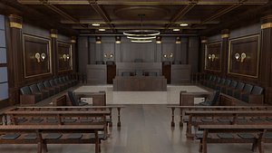 Courtroom Low-poly 