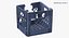 Plastic Crate Damaged 3D model