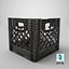 Plastic Crate Damaged 3D model