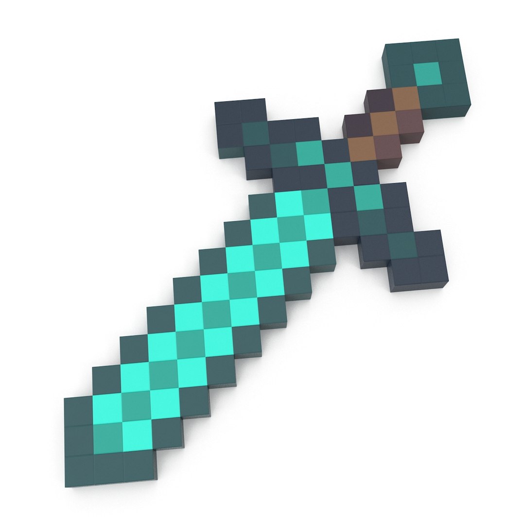 3d Model Minecraft Sword