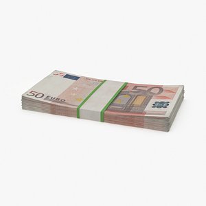 3d 50 euro bill pack