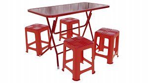 Street Food table 3D
