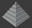 Golden and Green Marbled Pyramid with Squared Spike