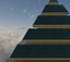Golden and Green Marbled Pyramid with Squared Spike