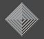 Golden and Green Marbled Pyramid with Squared Spike