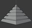 Golden and Green Marbled Pyramid with Squared Spike