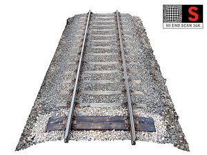 3D railroad tracks 16k