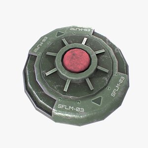 Scifi land mine 3D
