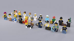 max 20 rigged lego minifigures