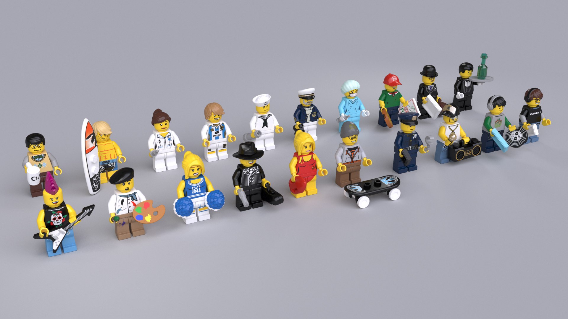 Max 20 Rigged Lego Minifigures