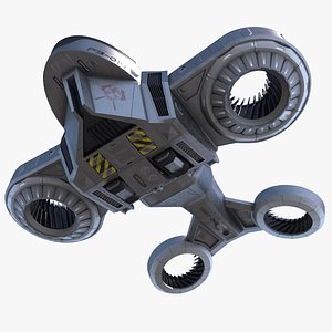 Sci-fi Firefighter Drone Quadrocopter