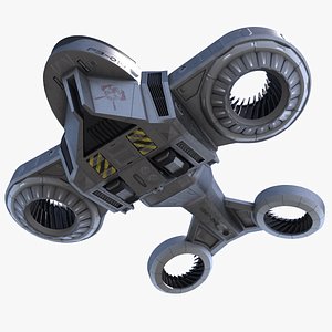 Sci-fi Firefighter Drone Quadrocopter