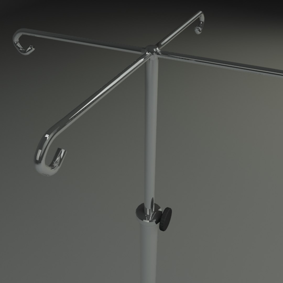 3d Hospital Iv Stand Model