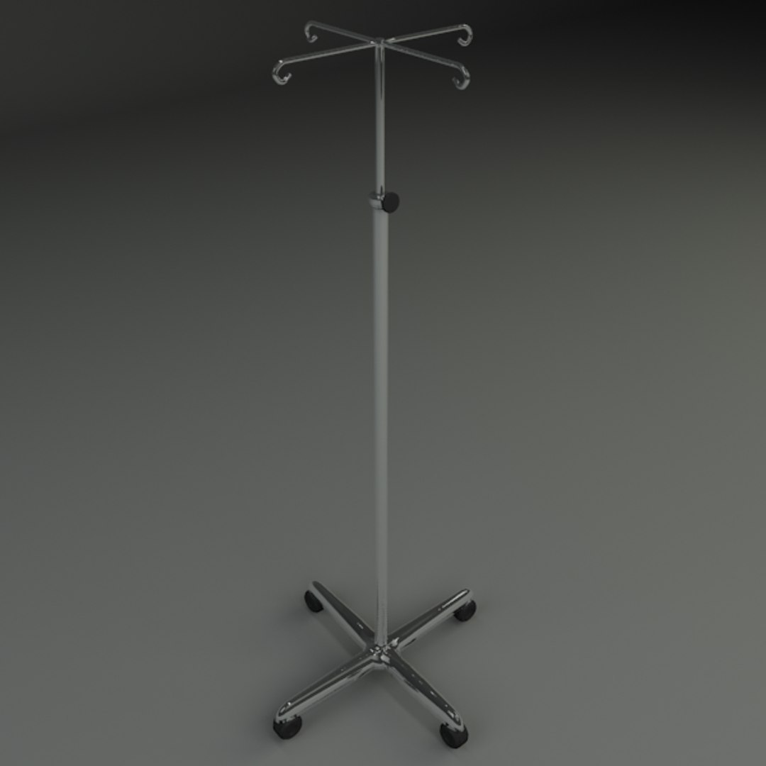 3d Hospital Iv Stand Model