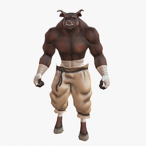 Rigged and Animated Minotaur