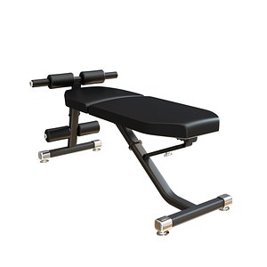 3D gym bench model