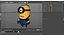 3D short eyed minion rigged