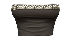 Traditional Chinese Japanese Motifs Tube Top 3D model