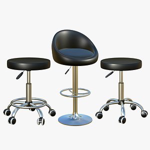 3D Bar Stool Chair V63