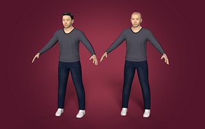 Rigged Asian Man - Japanese Korean Chinese Thai Filipino Malaysian Indonesian Vietnamese Singaporean