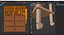 3D Wooden utility cart