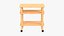 3D Wooden utility cart