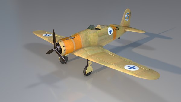 fiat g50 freccia aircraft 3D model