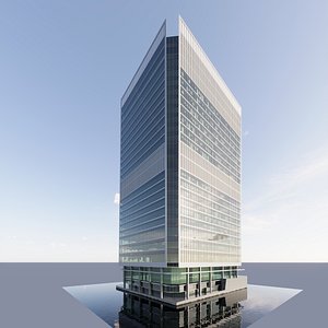 3D model 30 Churchill Place Building Canary Wharf