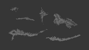 3d dusty spiderwebs