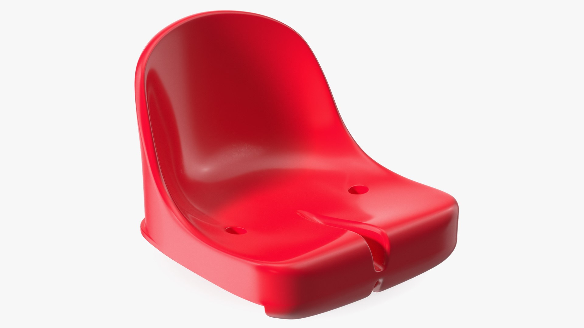 Plastic Sports Seat Red 3D model preview