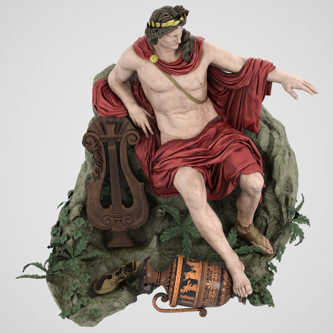 Apollo Sculpture Vase 3d Model