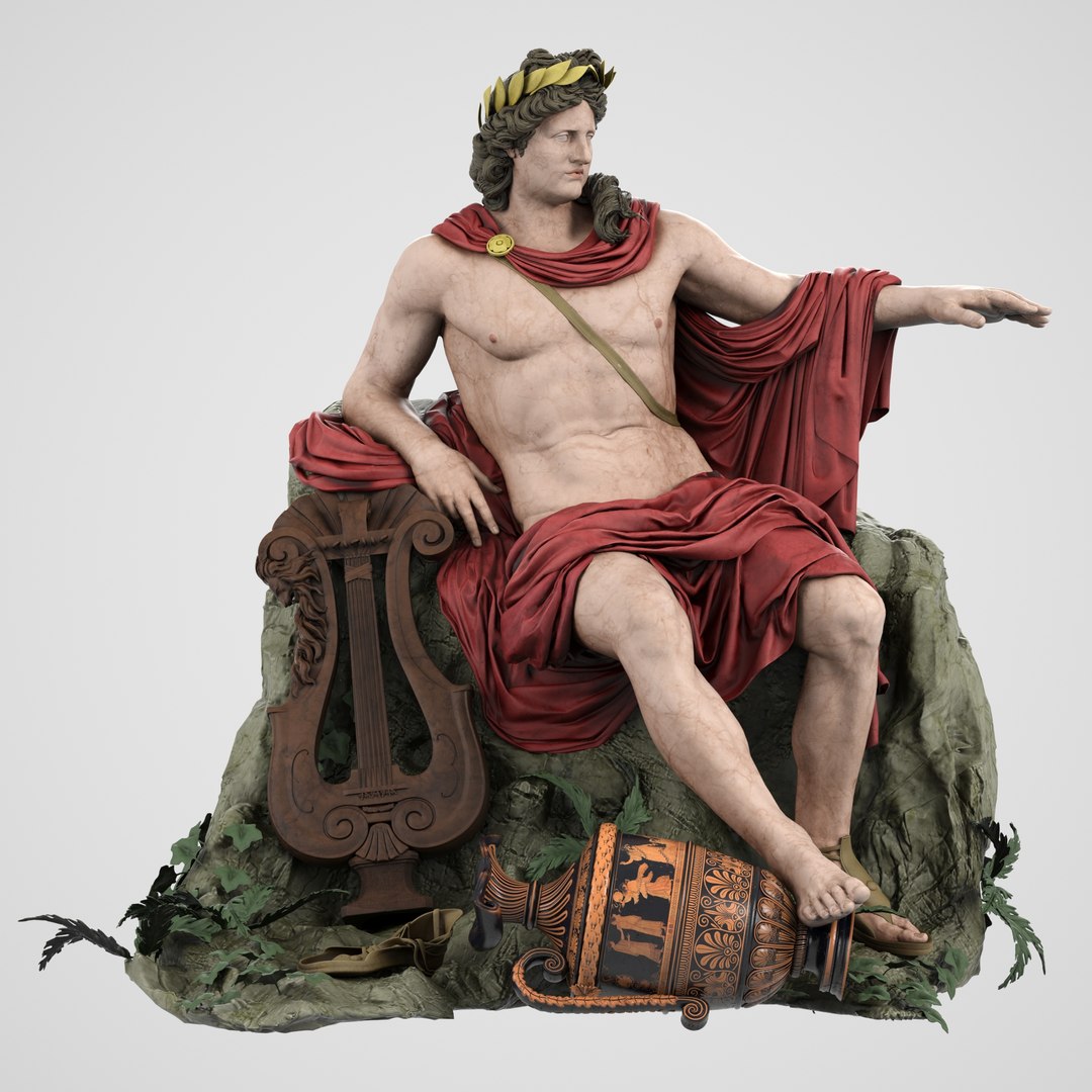 Apollo Sculpture Vase 3d Model