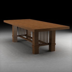 Frank Lloyd Wright wood classic table design, 608