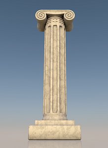 greek column 3d 3ds