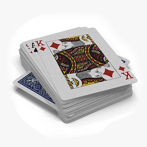 54 playing cards 3D
