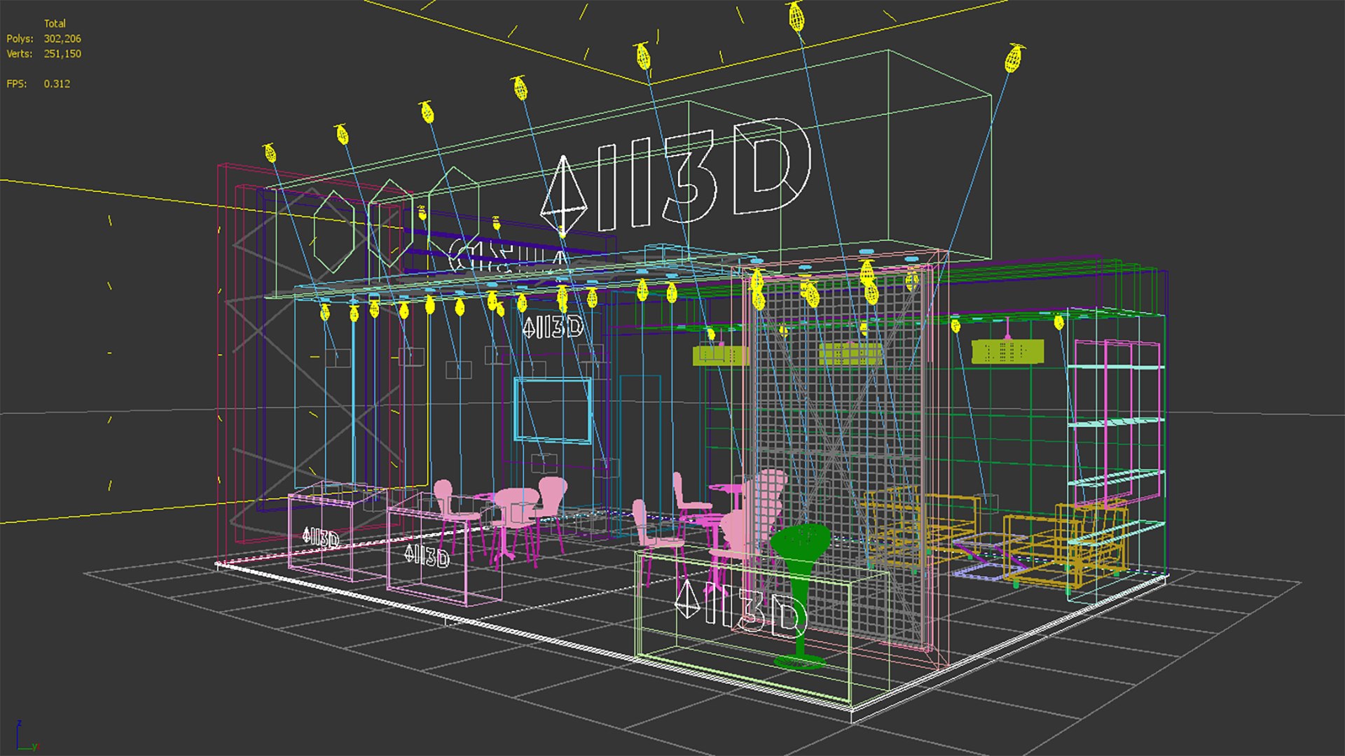 Exhibition Stall Three Side Open 8X6 3D - TurboSquid 2149477