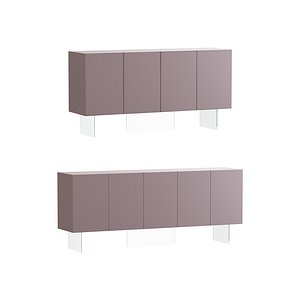3D Glass Sideboard model