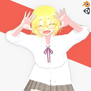 Anime - School Girl izaki 3D model