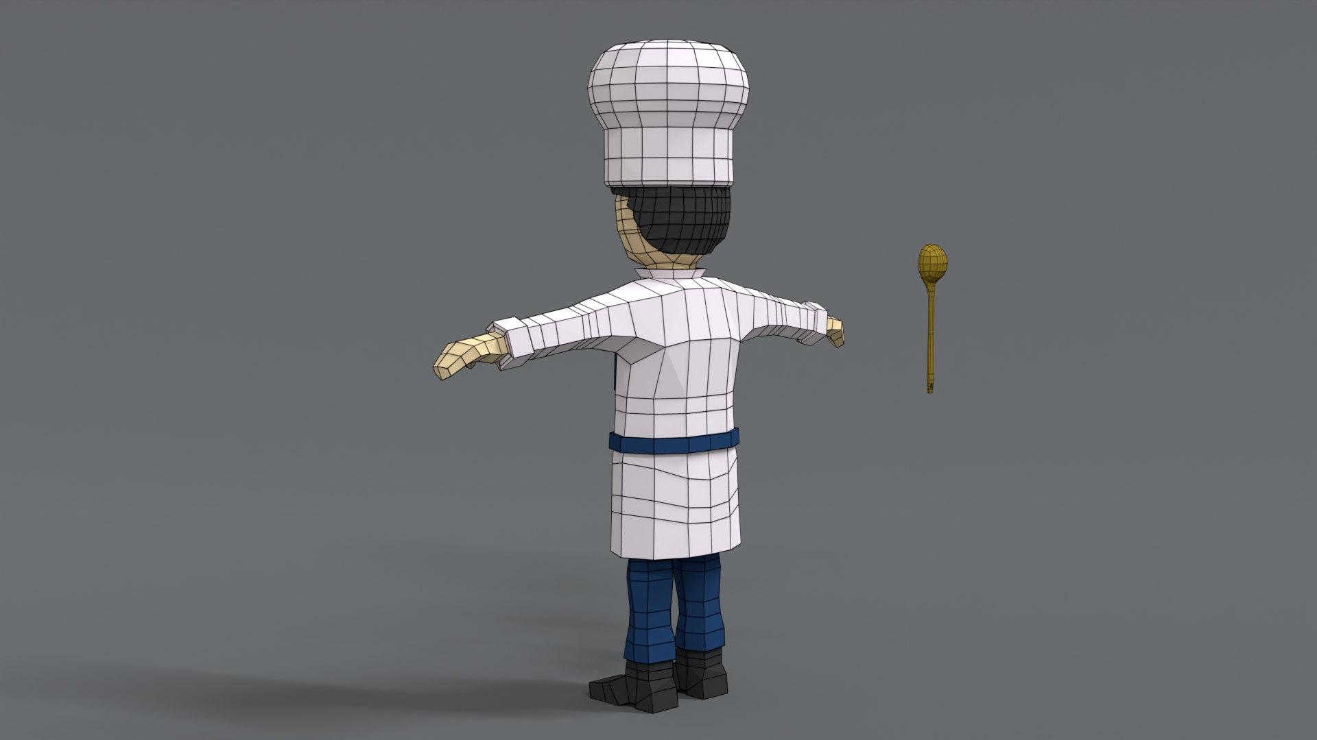 Low Poly Cartoon Chef 3D Model - TurboSquid 1729698