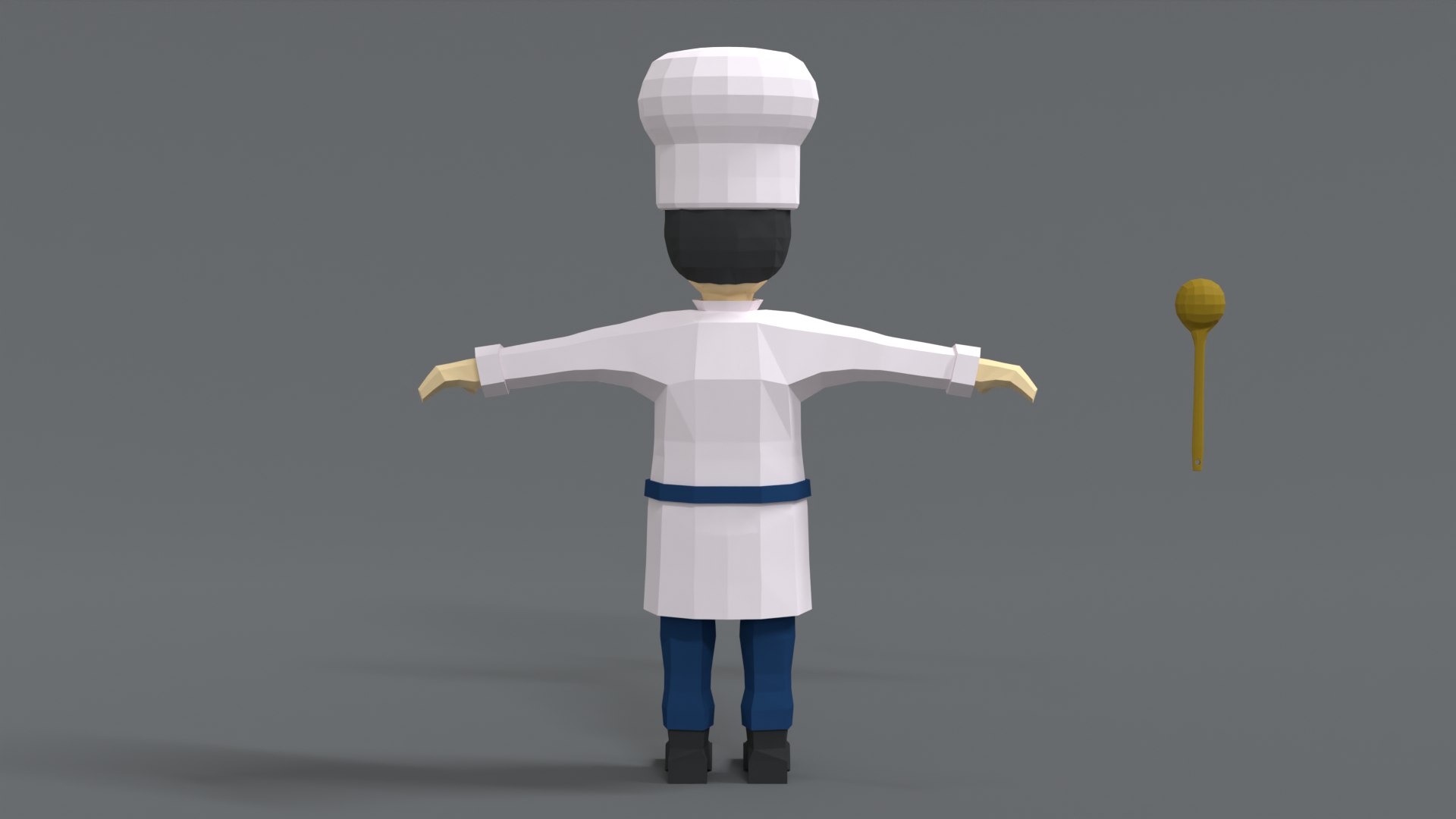 Low Poly Cartoon Chef 3D Model - TurboSquid 1729698